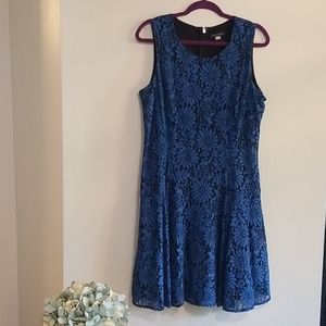 Tommy Hilfiger Blue lace tank dress